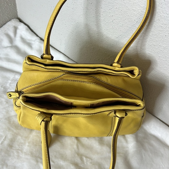 FOSSIL LEATHER YELLOW BAG - Picture 4 of 7